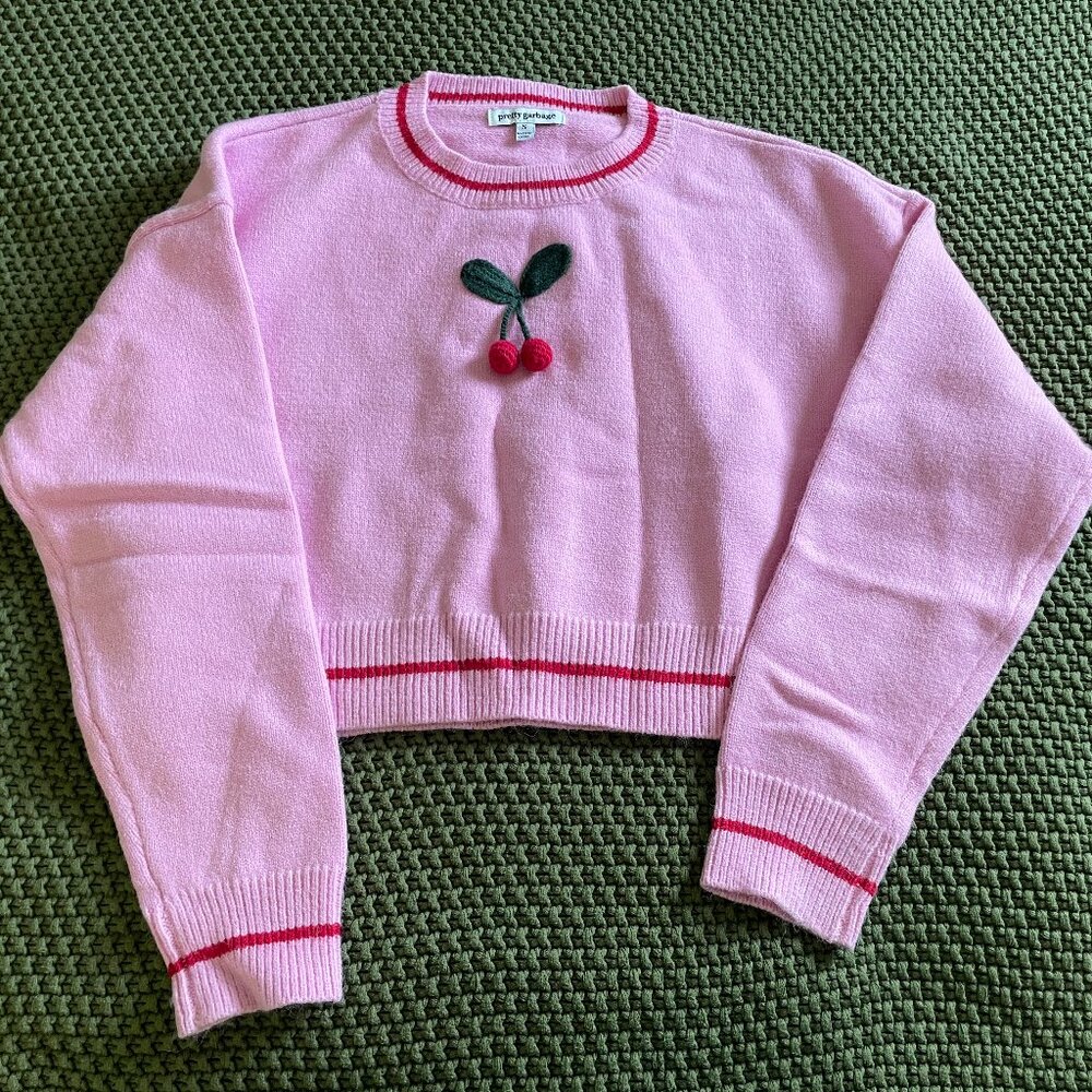RARE Pretty Garbage "Cherry" Sweater